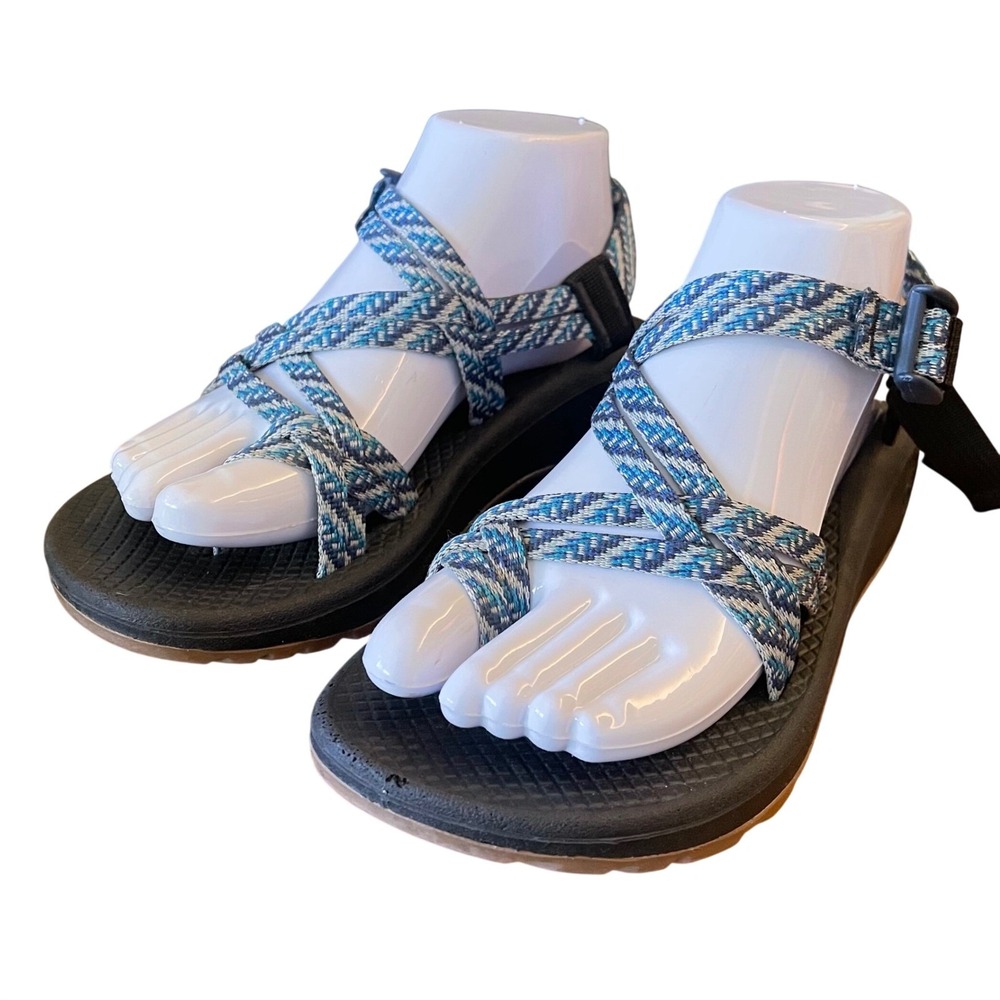 Chaco ZX2 Women 8 Vibram‎ Sole Sport Sandals Blue Straps Hiking Beach Vacation